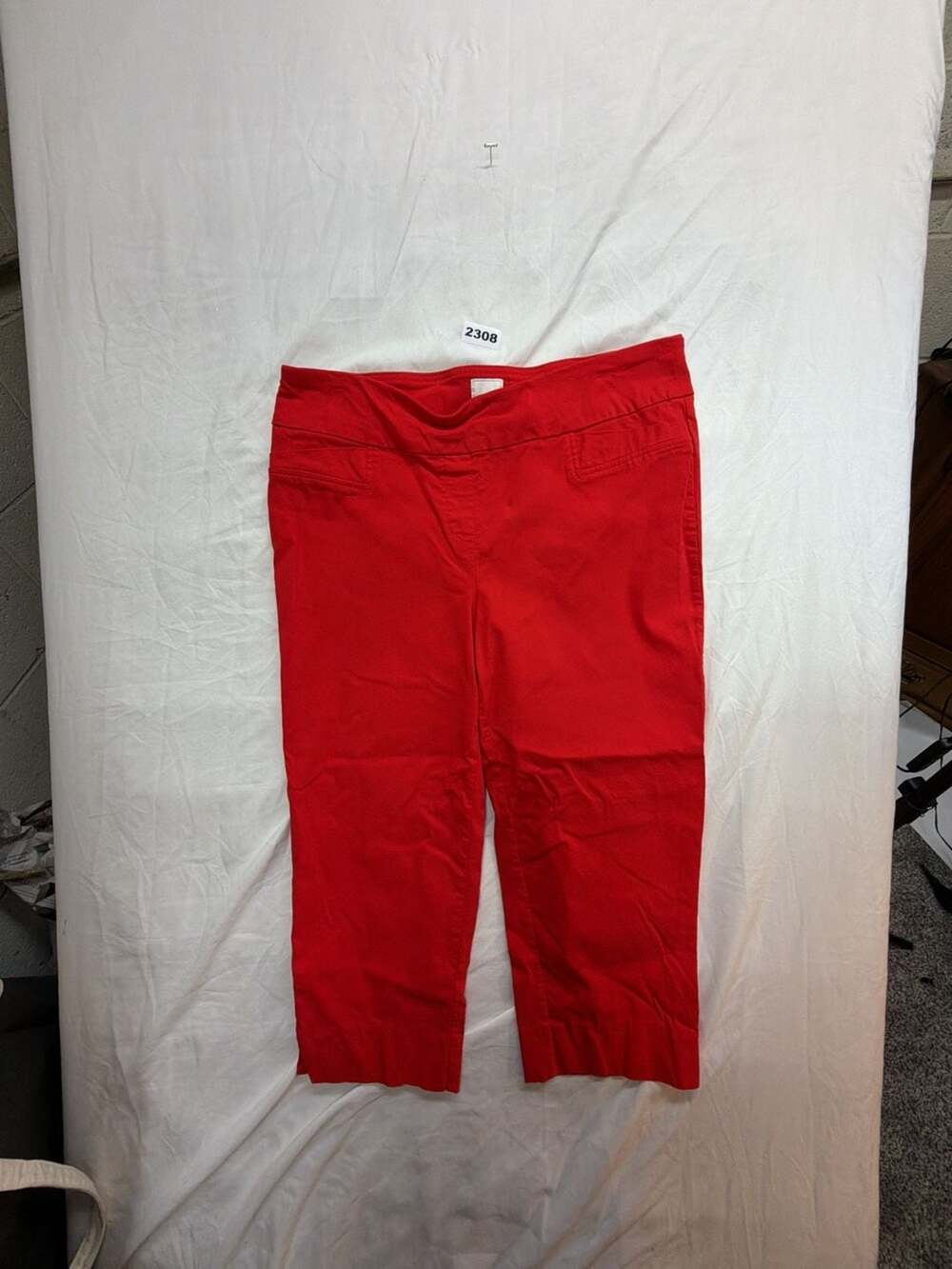 Zac & Rachel Pull On Capri Size 12 Red Pants